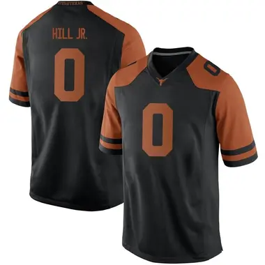 Men's Game Anthony Hill Jr. Texas Longhorns Mens Football College Jersey - Black