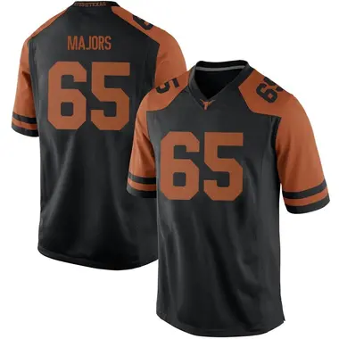 Men's Game Jake Majors Texas Longhorns Mens Football College Jersey - Black