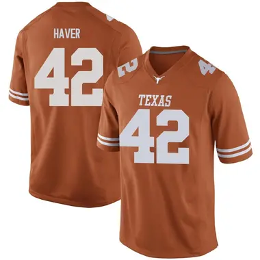 Men's Game Tate Haver Texas Longhorns Mens Football College Jersey - Orange